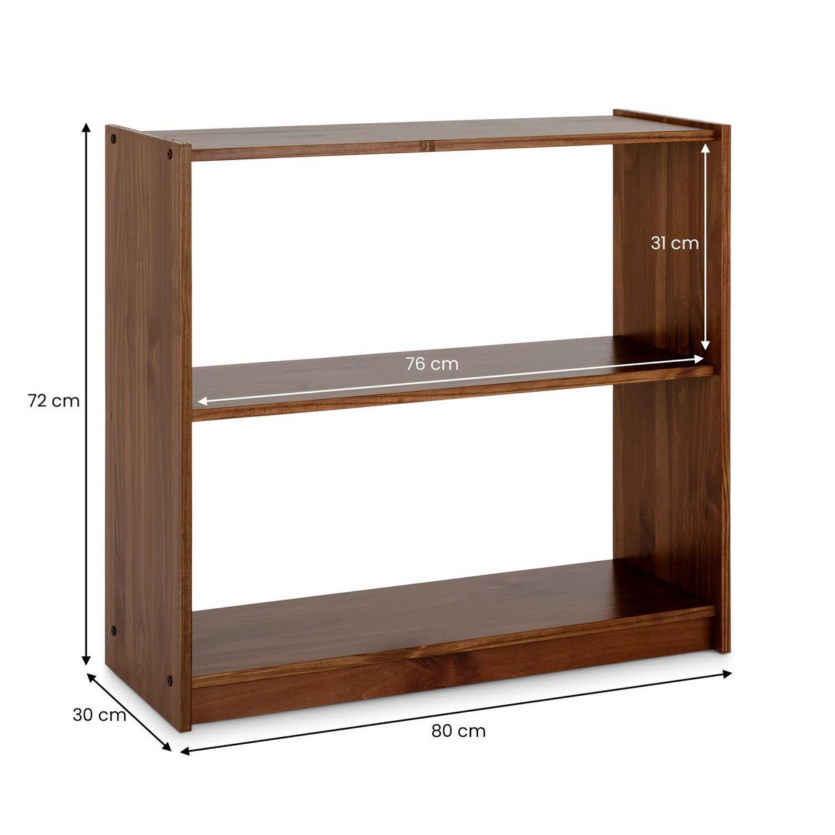 STANDREGAL STANDREGAL Kastanie - Kastanienfarben, Holz (80/72/30cm) - IDIMEX
