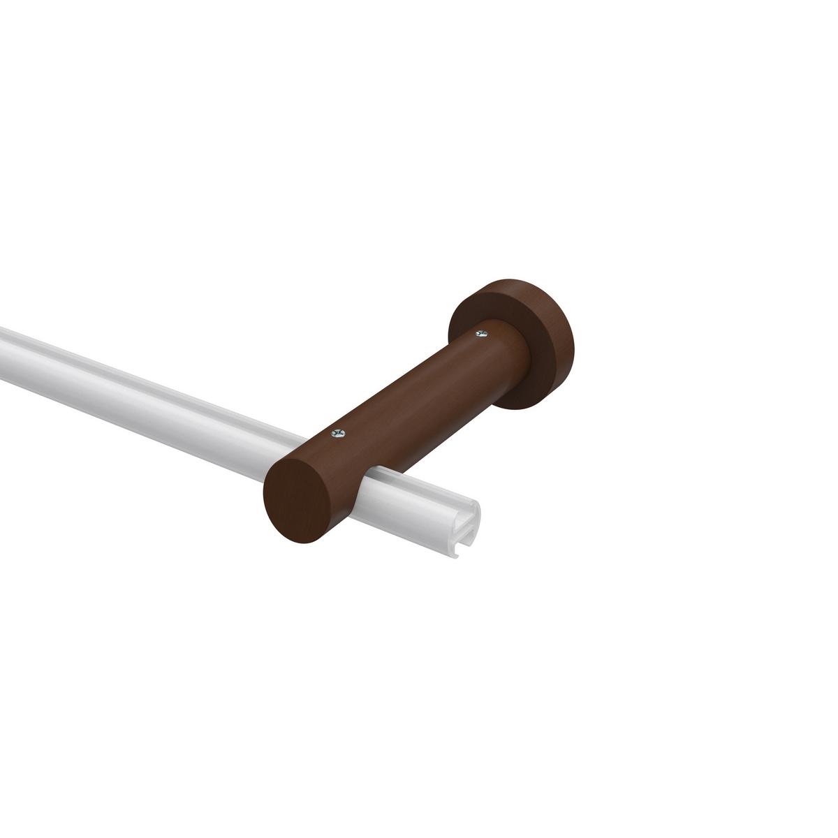 TRÄGER FÜR GARDINENSTANGEN INNENLAUF 20 mm Ø, Talent 1-läufig, Nussbaum - Nussbaumfarben, Holz (15/5.3/5.3cm) - INTERDECO