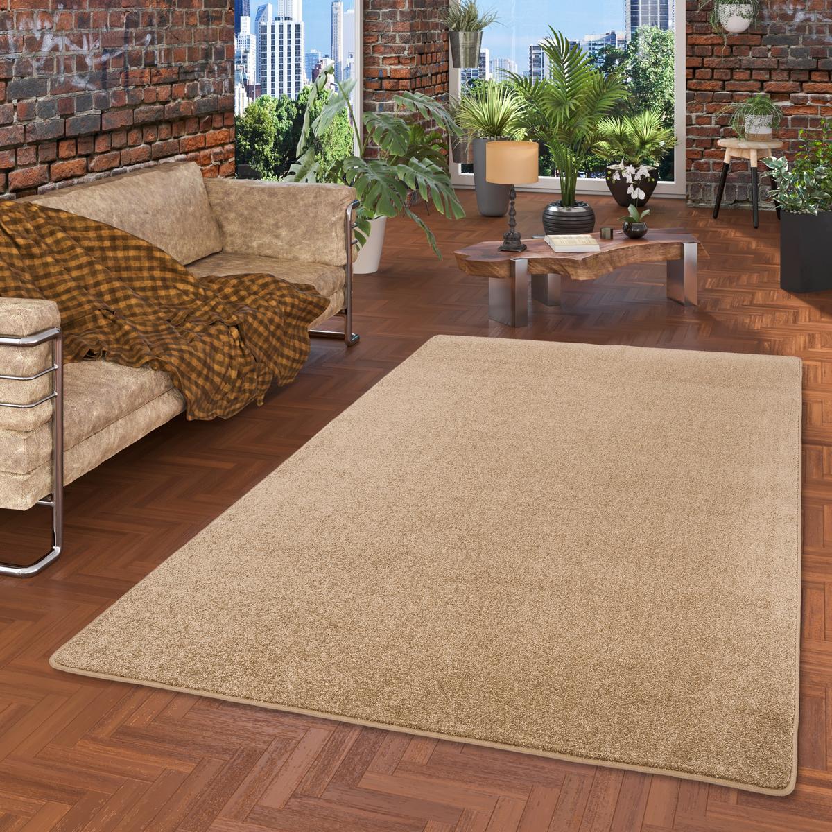 HOCHFLOR VELOURS TEPPICH LUNA - Cognac, Textil (160/200cm) - Snapstyle