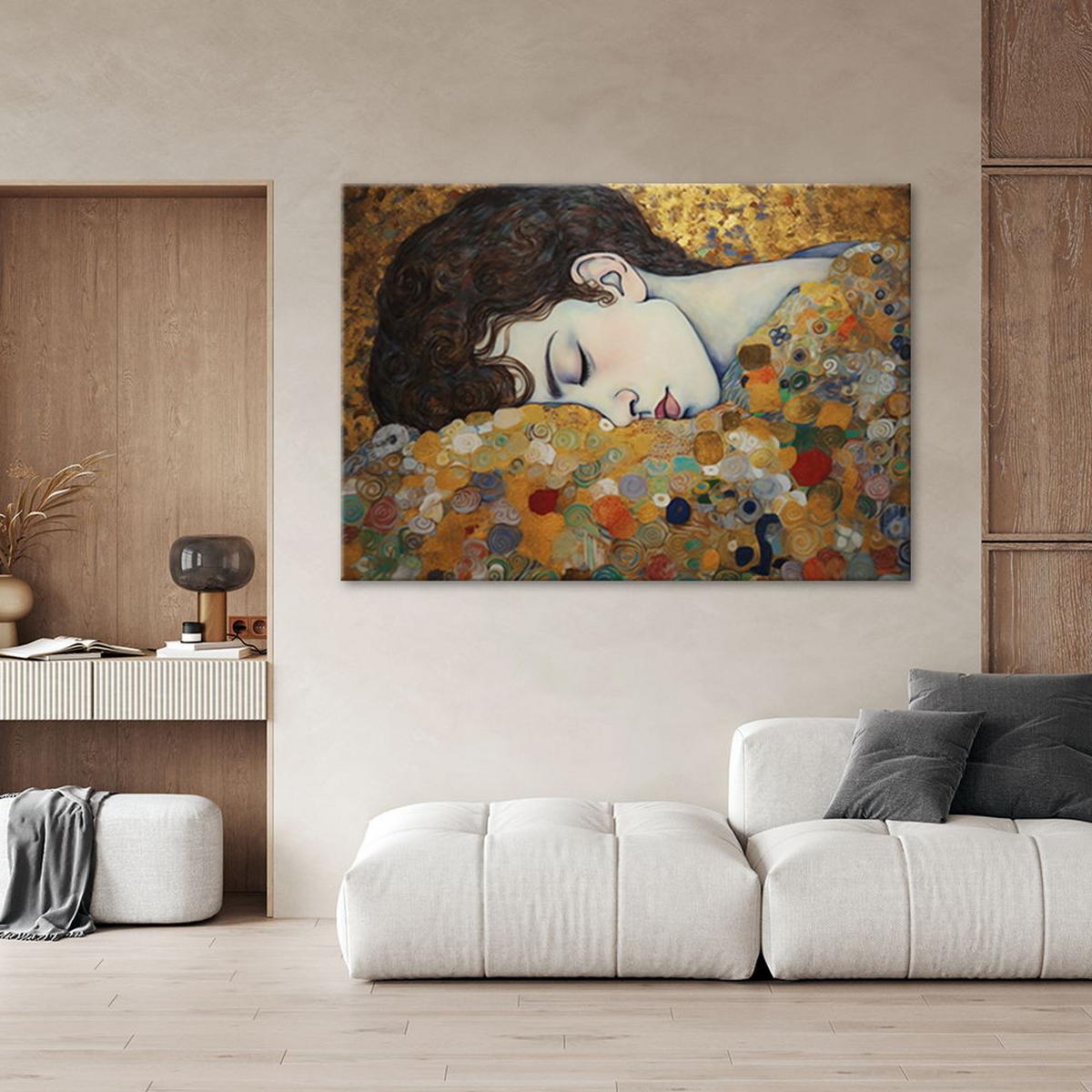 KUNSTDRUCK Gold 60/40 cm - Goldfarben, Textil (60/40cm) - KUNSTLOFT