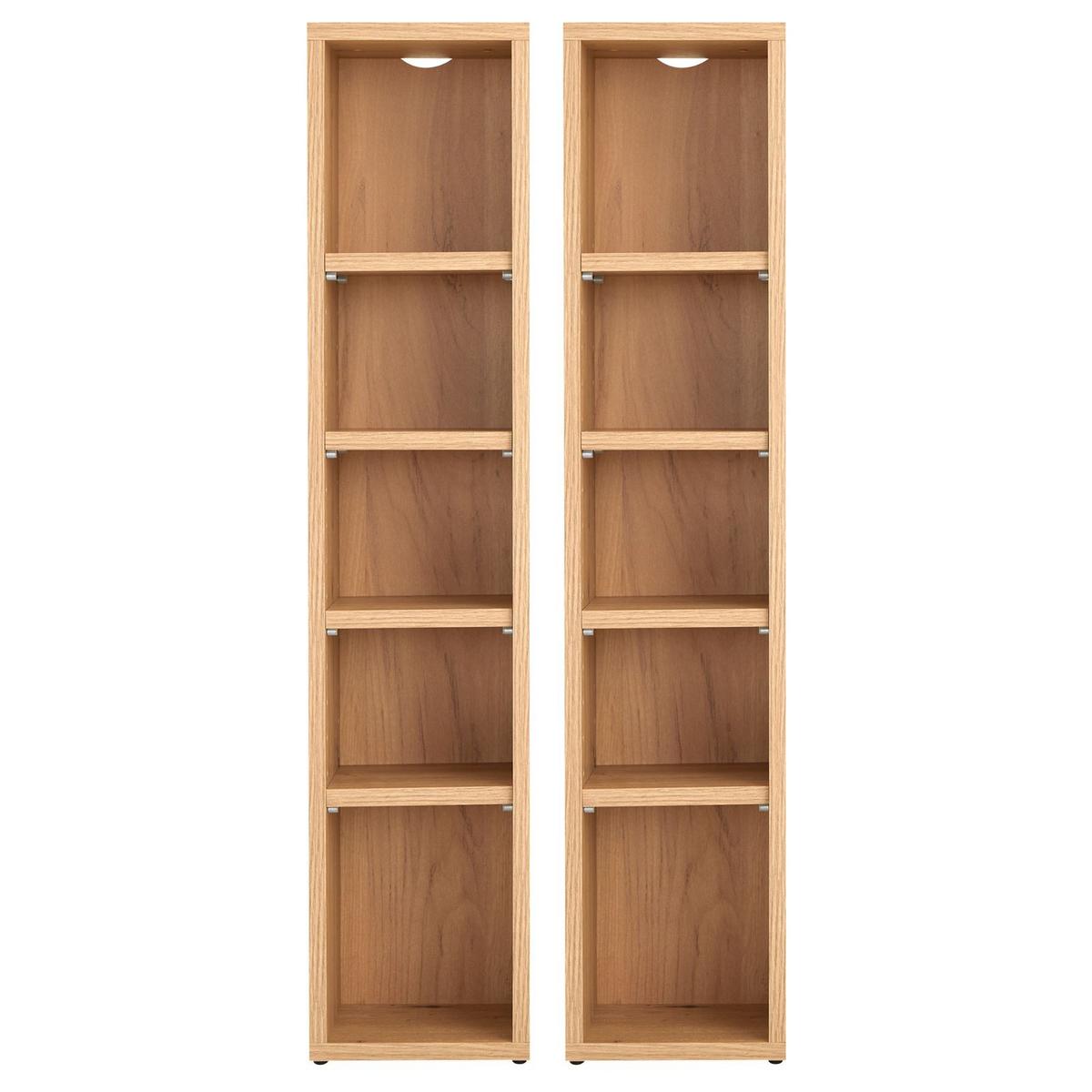 CD/DVD- REGAL CHART Asteiche - Eiche Artisan, Holzwerkstoff (20/186/17cm) - CARO-Möbel