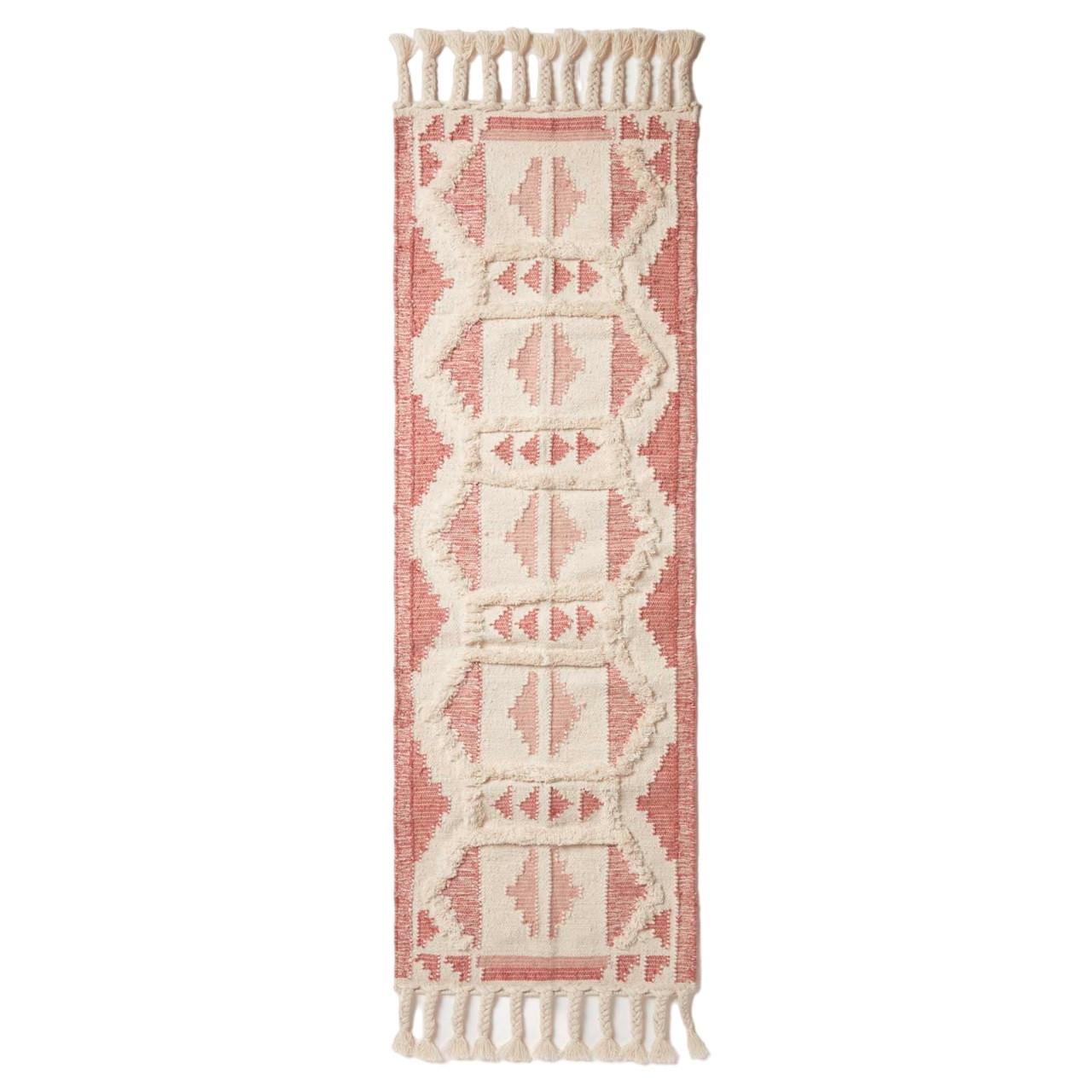 KELIM-TEPPICHLÄUFER Satara 66/200 cm - Rosa, Textil (66/200cm) - Homescapes