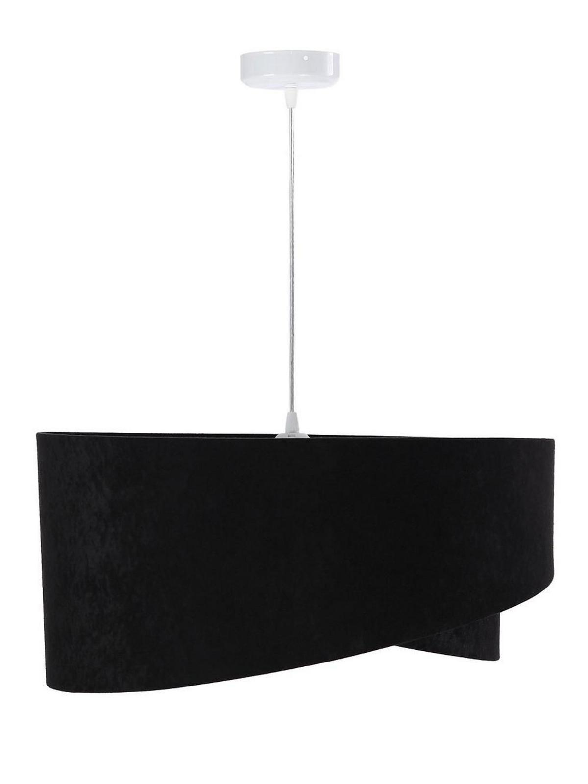 HÄNGELEUCHTE Schwarz 50/23 cm - Silberfarben, Kunststoff (50/1.3/23cm) - ONZENO