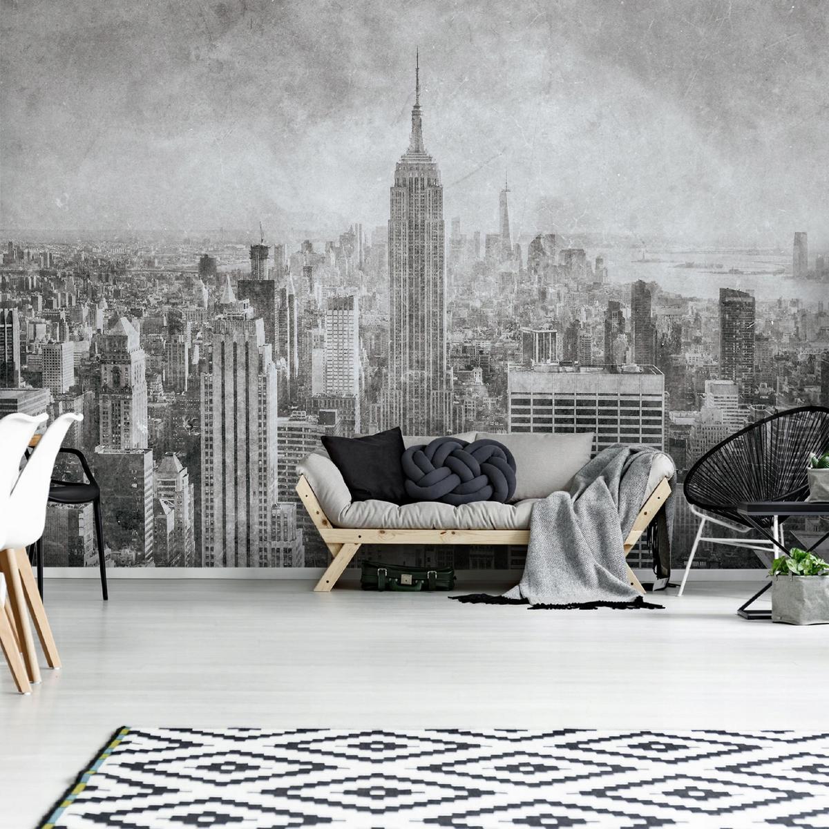 FOTOTAPETE Stadt New York Grau 368x254 cm - Multicolor, Textil (368/254cm) - Wallarena