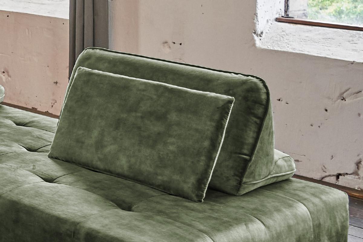 RÜCKENKISSEN WIOLO Grün Velvet - Grün, Textil (80/46cm) - KAWOLA