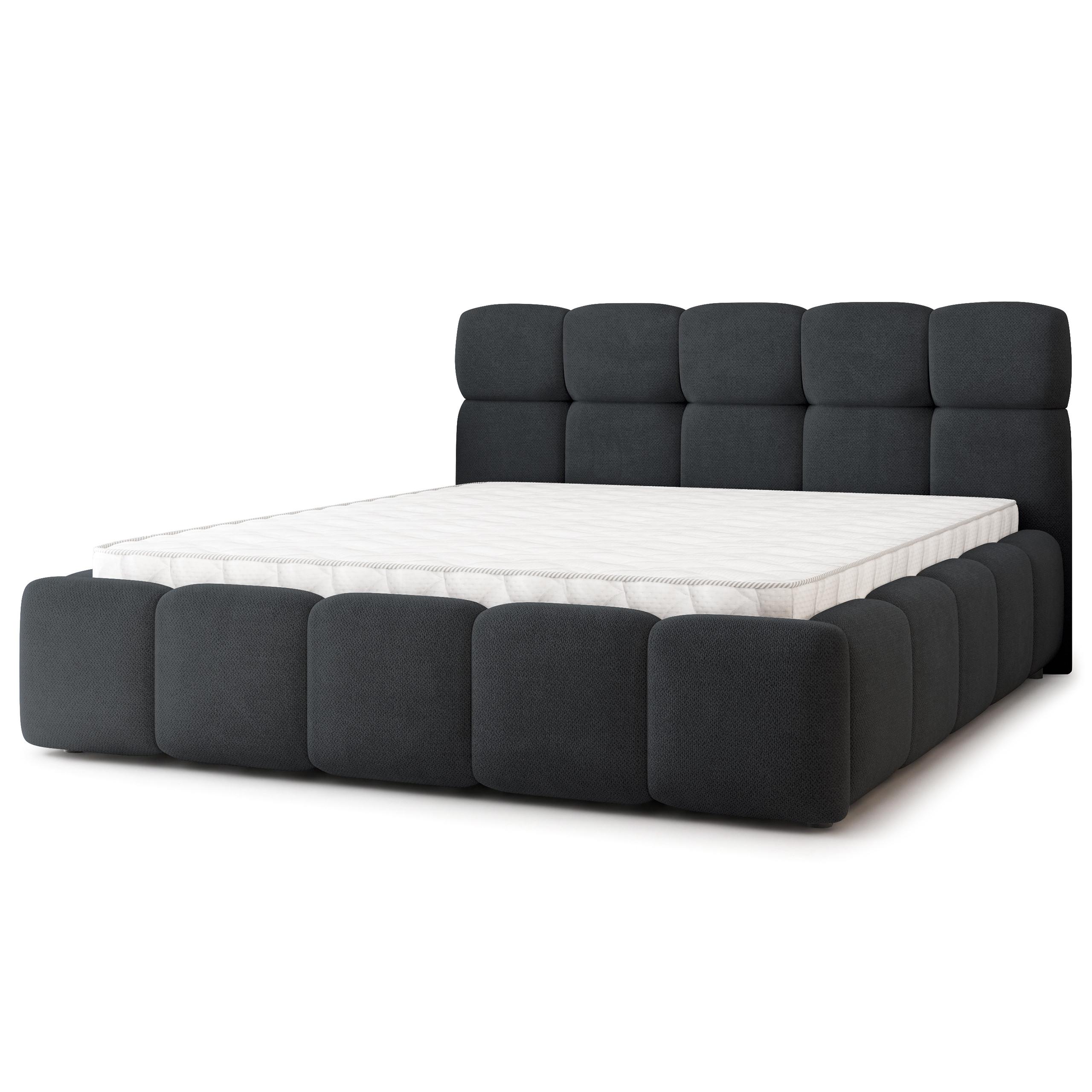 POLSTERBETT FARU SR 120x200 cm mit Bettkästen - Schwarz - Schwarz, Holz (120/200cm) - MASSENO