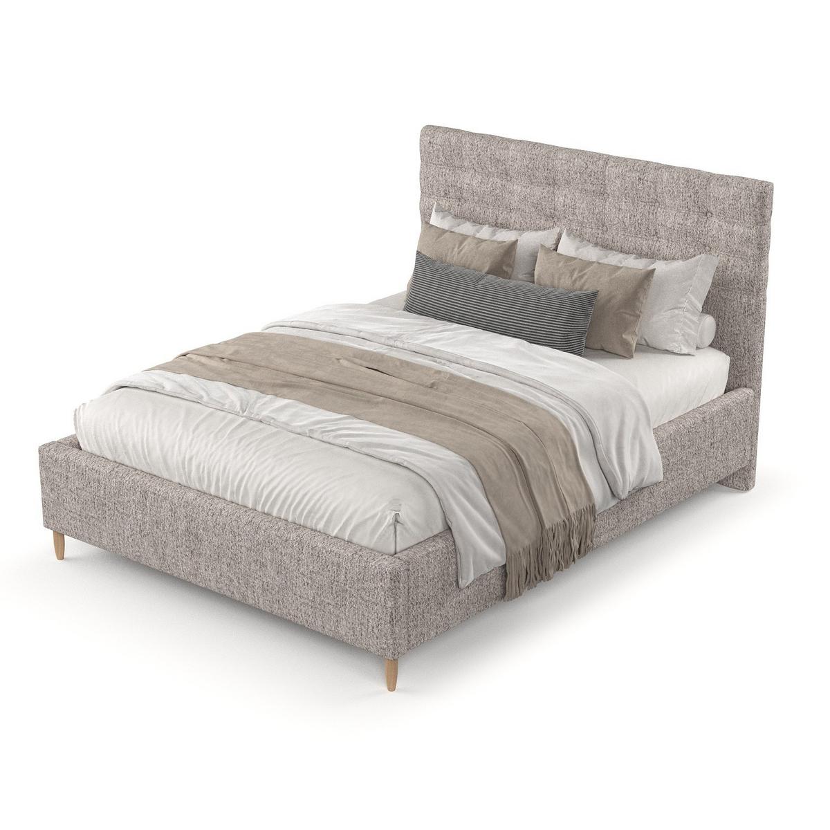 POLSTERBETT Soma 140/200 cm Beige im Neve Stoff - Beige/Naturfarben, Holz/Holzwerkstoff (140/200cm) - AltaBeds