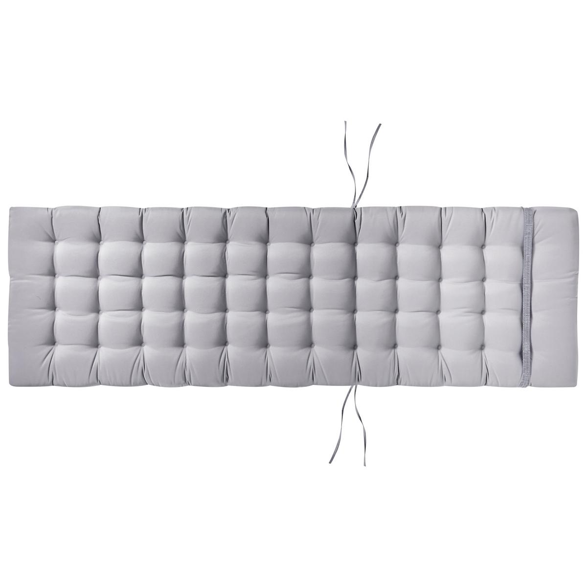 LIEGENAUFLAGE Hellgrau 56/192 cm Cesana Premium - Hellgrau, Textil (192/5/56cm) - Beliani