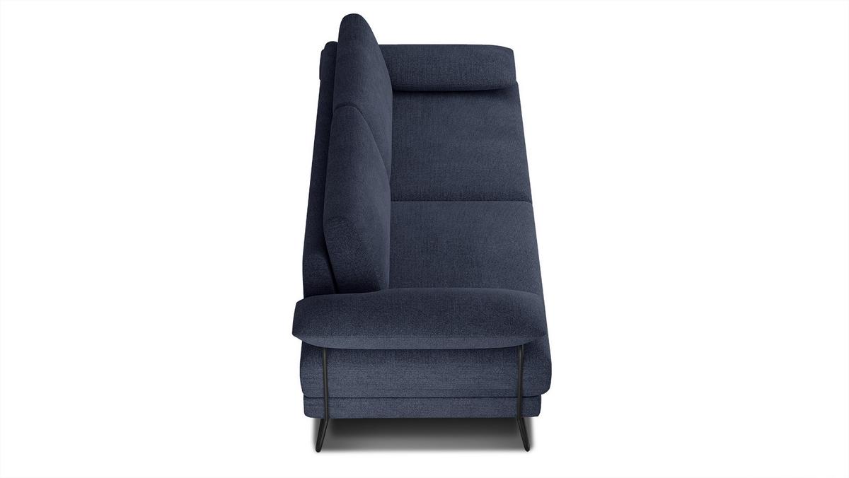 SOFA LORI 3-Sitzer, dunkelblau - Schwarz/Dunkelblau, Holzwerkstoff/Textil (245/87/96cm) - Wozimo