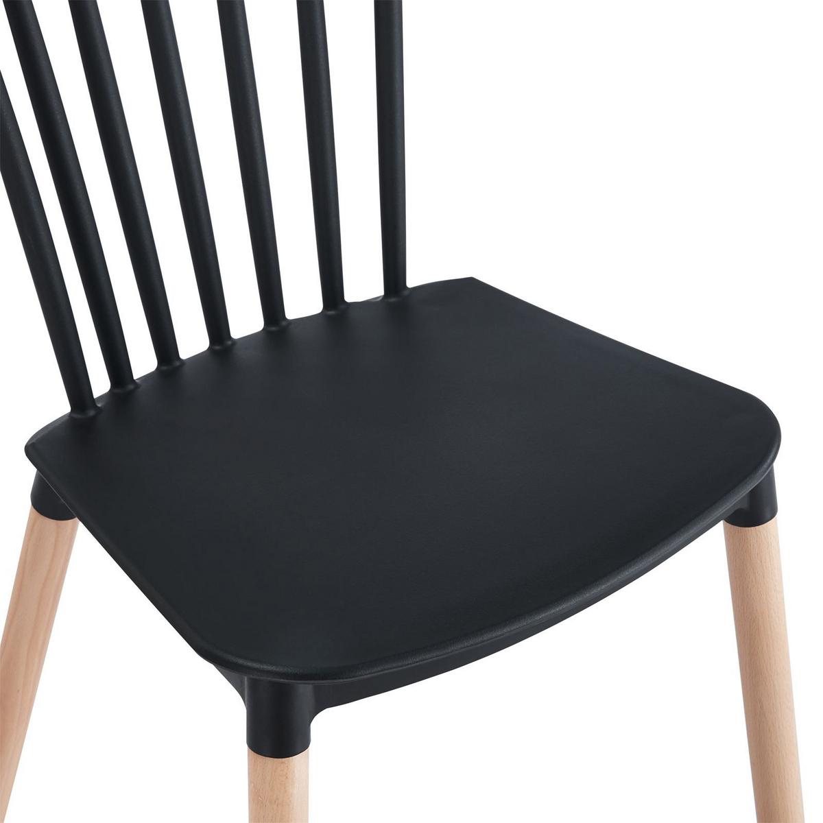 ESSZIMMERSTUHL RAVI 4er-Set schwarz - Schwarz, Kunststoff (43/81/40cm) - IDIMEX