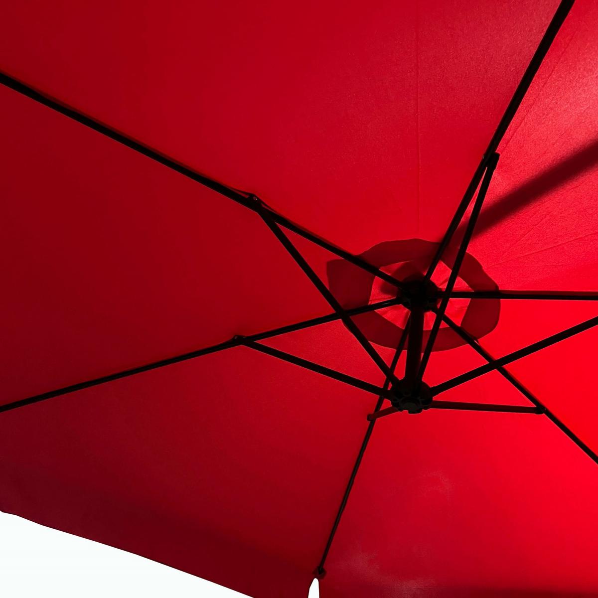 GARTENSCHIRM Rot 300/245/300 - Rot, Textil/Metall (300/300cm) - RAUMHIRSCH FURNITURE