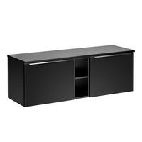 WASCHTISCHUNTERSCHRANK 140cm Éros Schwarz - Schwarz, Holzwerkstoff (140/48/46cm) - Petits-meubles