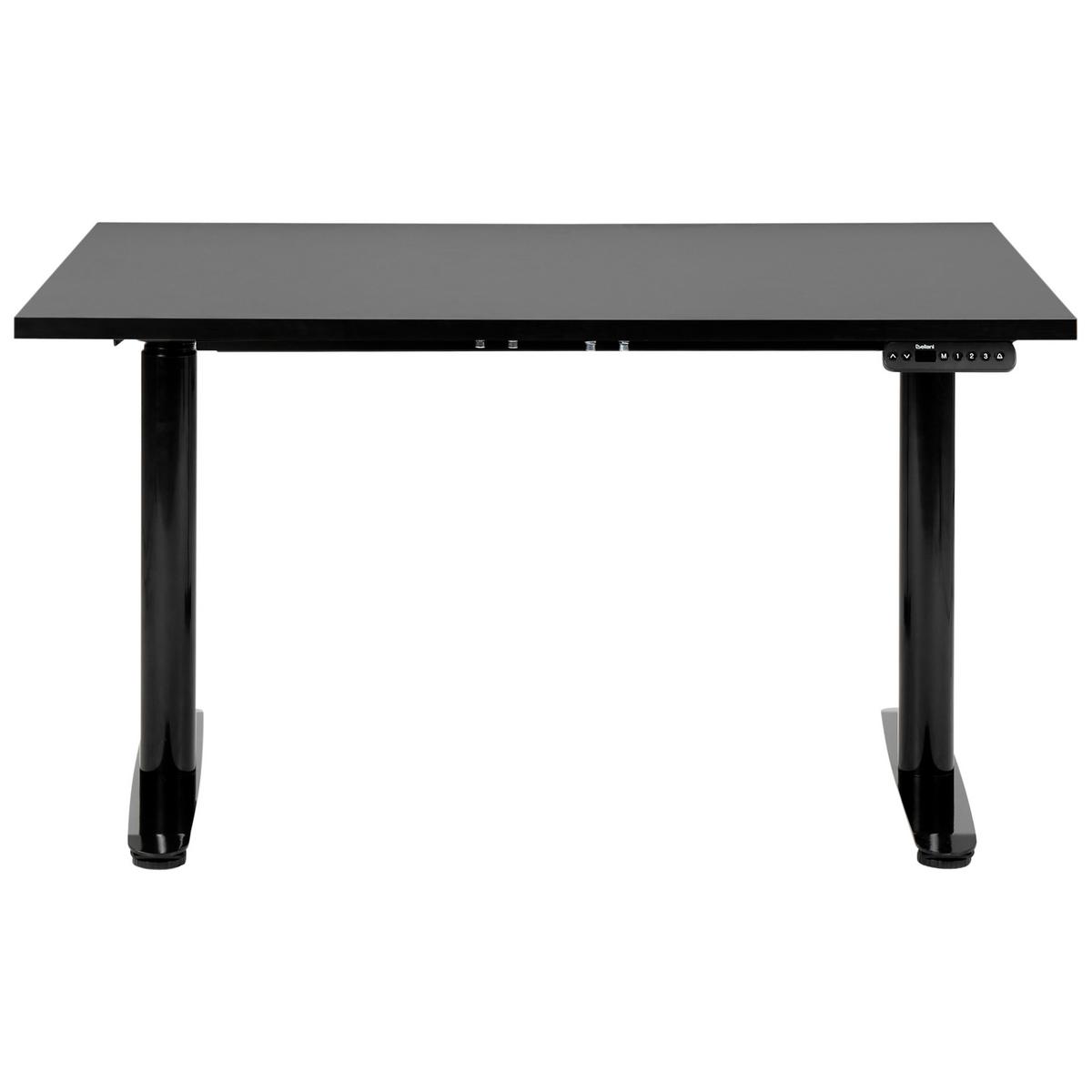 SCHREIBTISCH schwarz 120/72 cm elektrisch höhenverstellbar Destin IV - Schwarz, Holz (72/120/67cm) - Beliani