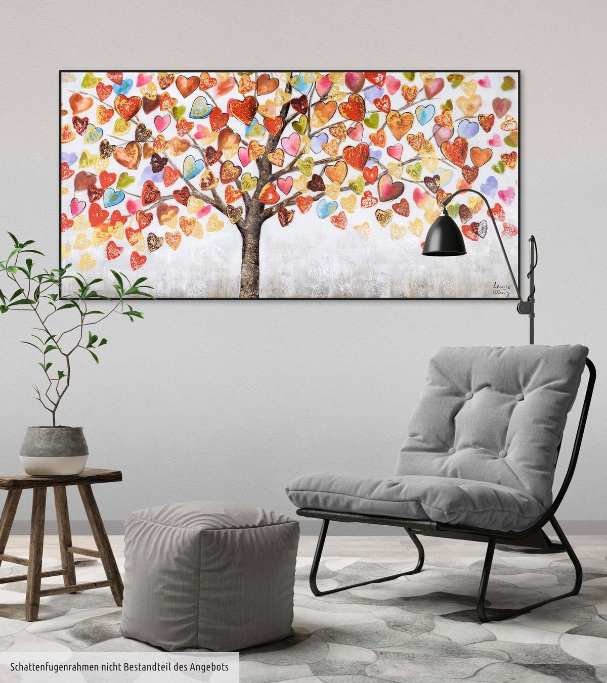 ÖLGEMÄLDE 120/60 cm - Multicolor/Weiß, Holz/Textil (120/60cm) - KUNSTLOFT