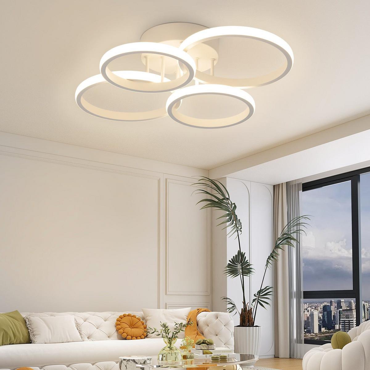 LED-DECKENLEUCHTE Majeski 41.5/52.5/11.8cm - Weiß, Metall (52.5/41.5/11.8cm) - Nettlife