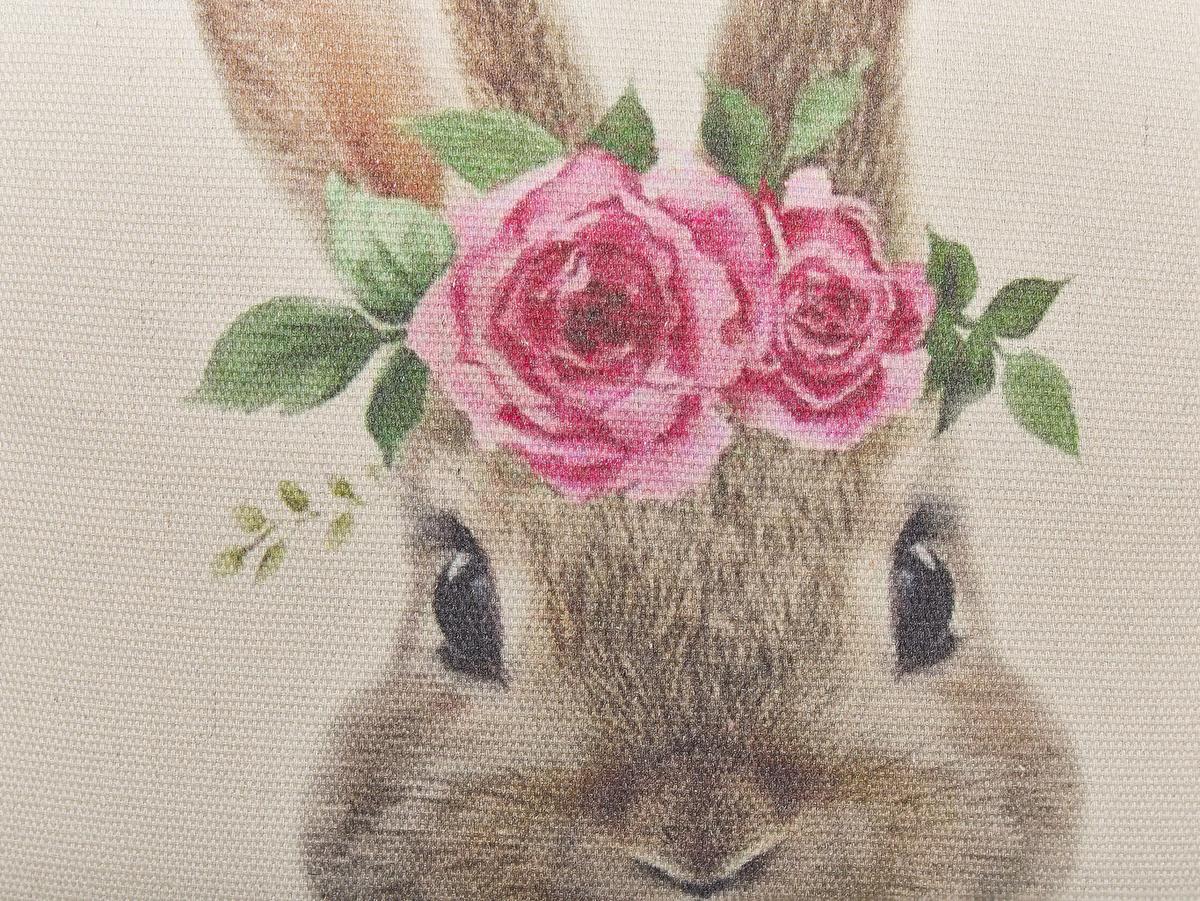 DEKOKISSEN 2er-Set Taupe 45/45 cm Tulipa - Graubraun, Naturmaterialien/Textil (45/45cm) - Beliani