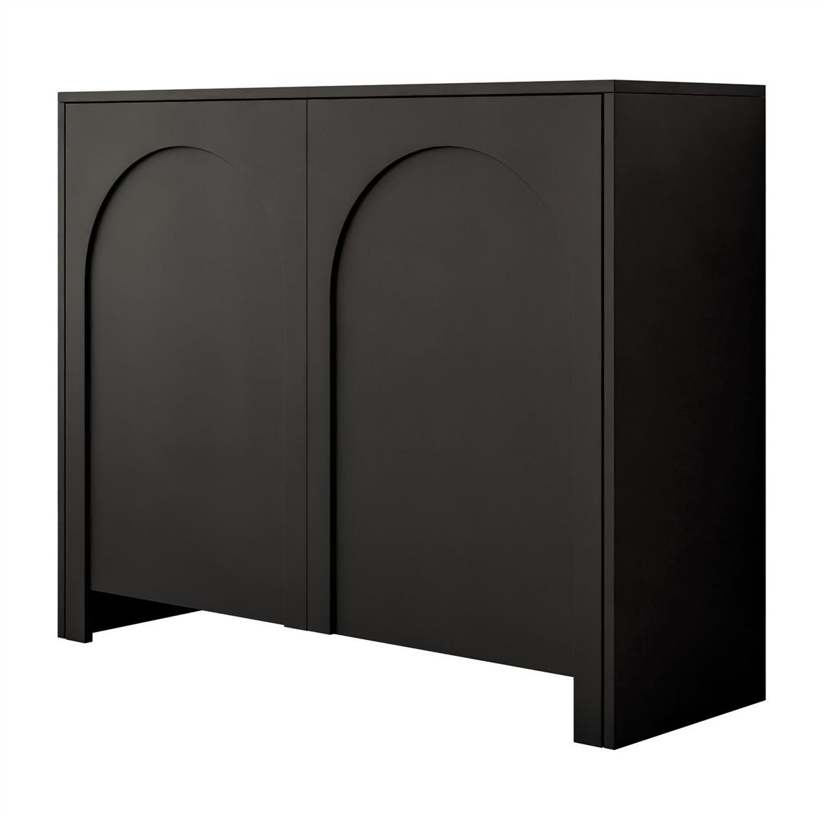 KOMMODE ARIADNA schwarz zweitürig - Schwarz, Holzwerkstoff (104/83/35cm)