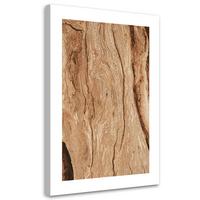 WANDBILD baum ohne rinde - Beige, Textil (40/60cm) - Feeby