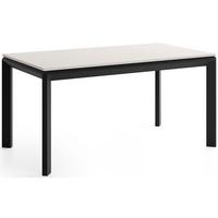 ESSTISCH Elan rechteckig ausziehbar verlängerbar mit Schwarzen Metallbeinen, Kaschmir 160-250/90/76 cm - Kaschmir/Beige, Holzwerkstoff/Metall (90/250/76cm) - WFL GROUP