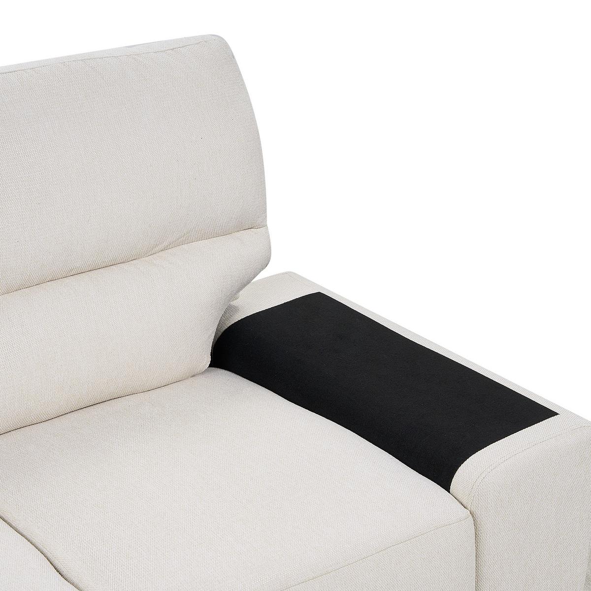 2-SITZER-SOFA hellbeige Vogar - Beige/Schwarz, Textil (156/90/74cm) - Beliani