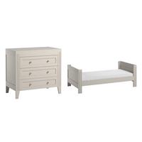 BABYZIMMER 2-teilig Milenne Beige - Beige, Holzwerkstoff (144/80/75cm) - Petits-meubles