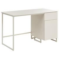 SCHREIBTISCH Hellbeige 120/60 cm mit Schubladen Lexton - Beige, Holzwerkstoff (60/120/75cm) - Beliani