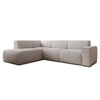 ECKSOFA L Form Didim Creme 292/220/78 cm – großes Sofa stilvoll & bequem L - Creme/Schwarz, Kunststoff/Textil (220/292cm) - AX Living