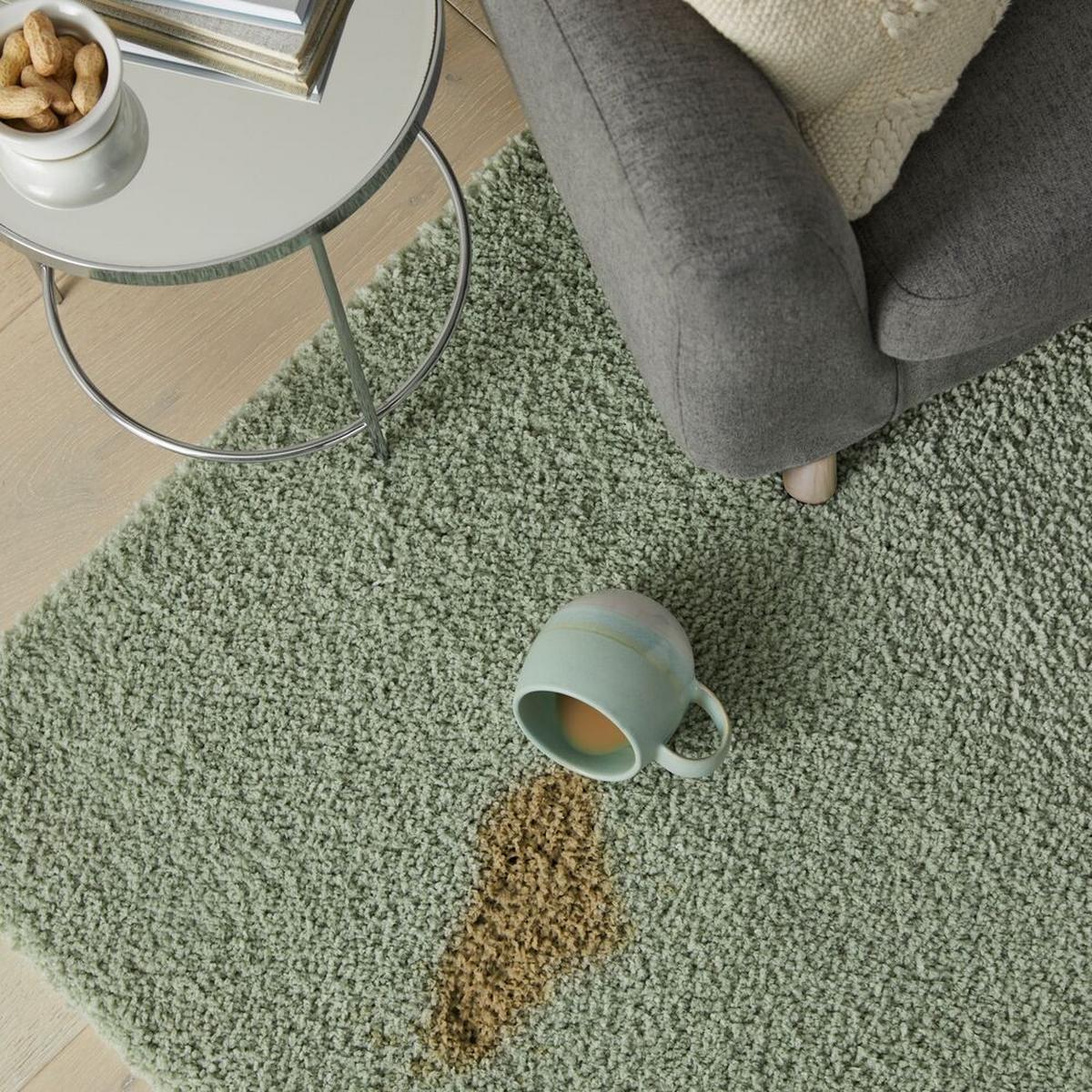 TEPPICH Waschbar GIPPING in Salbeigrün, einfarbig, 200 x 290 cm - Grün, Textil (290/200cm) - KADIMA DESIGN