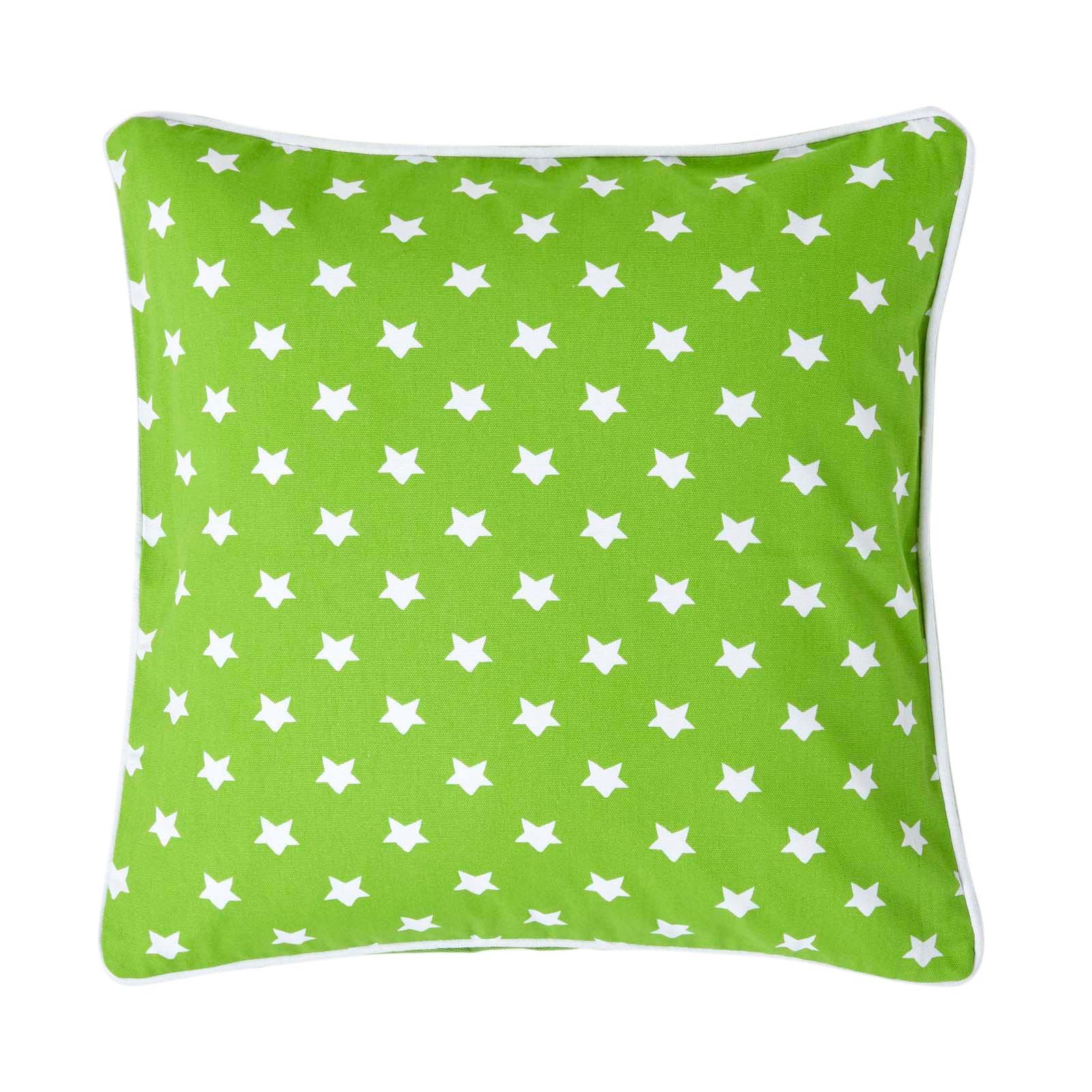 KISSENHÜLLE Sterne 45/45 cm, 100% Baumwolle - Grün, Textil (45/45cm) - Homescapes