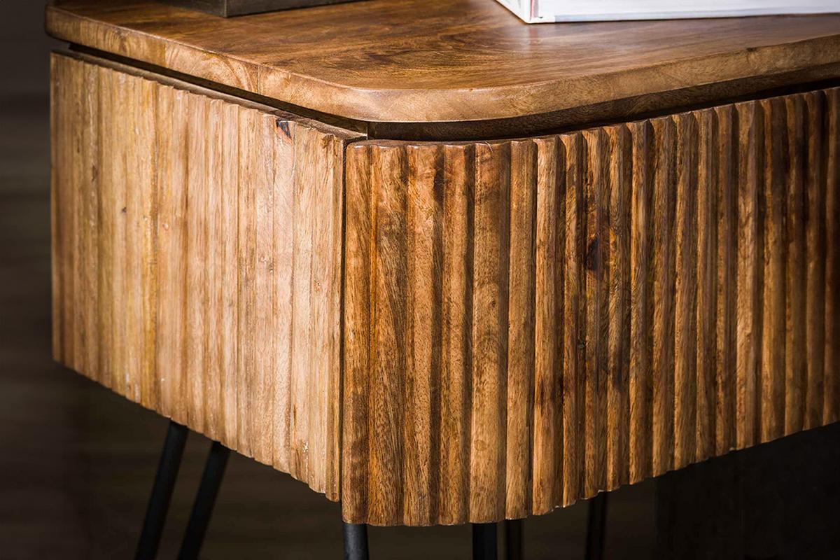 NACHTTISCH HEVE Holz Mango - Zwetschgeholzfarben, Holz (45/60/40cm) - KAWOLA