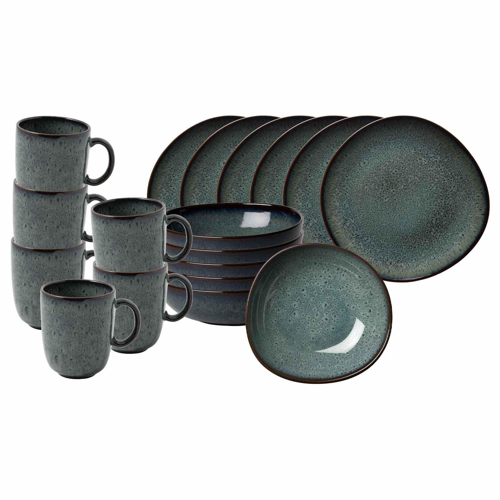 FRÜHSTÜCKS-SET Lave Gris 18-tlg. - Grau, Keramik (2/2/2cm) - like.Villeroy & Boch