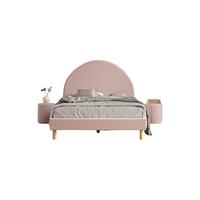 POLSTERBETT mit Hocker Karlotta 147x132x212 aus Holzwerkstoff in Rosa - Rosa, Holzwerkstoff (140/200cm) - 58aufmkessel