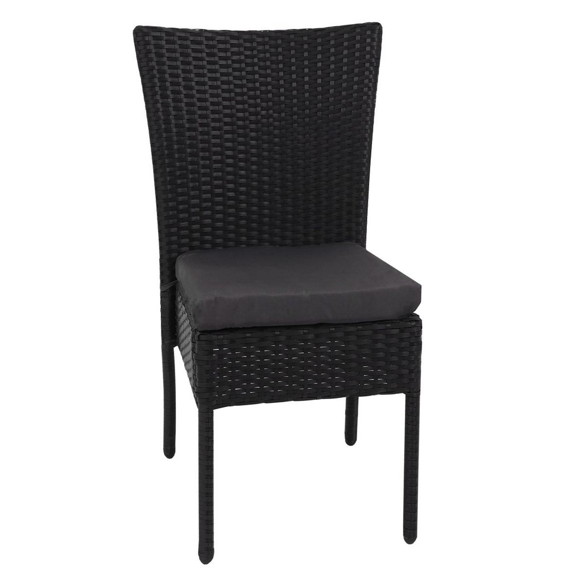 STUHL Schwarz, Anthrazit 2er-Set - Anthrazit/Schwarz, Kunststoff (52/90/58cm) - MCW