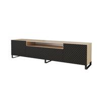 LOWBOARD ZENO-S 200x53x41 cm - Artisan / Schwarz - Hellbraun/Schwarz, Holzwerkstoff (200/53/41cm) - ALTDECOR