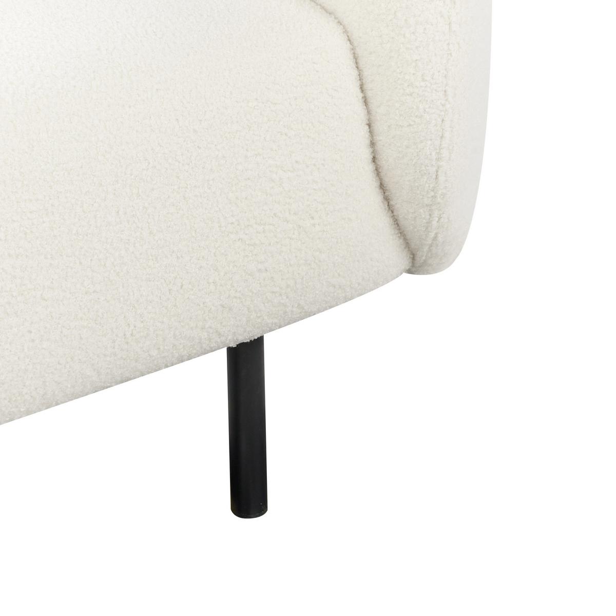 SESSEL Weiß Loen - Schwarz/Weiß, Textil (105/79/70cm) - Beliani