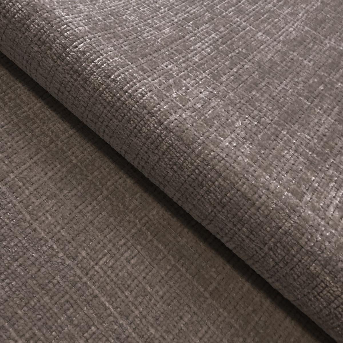 ECKSOFA Puffy mit Schlaffunktion und Bettkasten - besonders weich und puffig aus Taupe Chenille-Stoff - Ottomane links - Taupe/Schwarz, Holz/Kunststoff (138/266cm) - S-Style Möbel