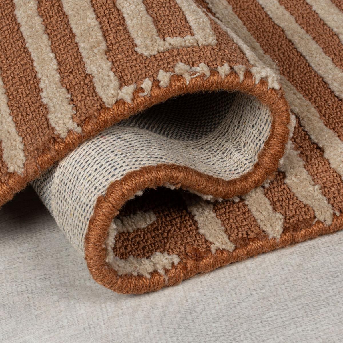 TEPPICH ARLEN, geometrisch, Terrakotta, 120 x 170 cm - Orange, Textil (170/120cm) - KADIMA DESIGN