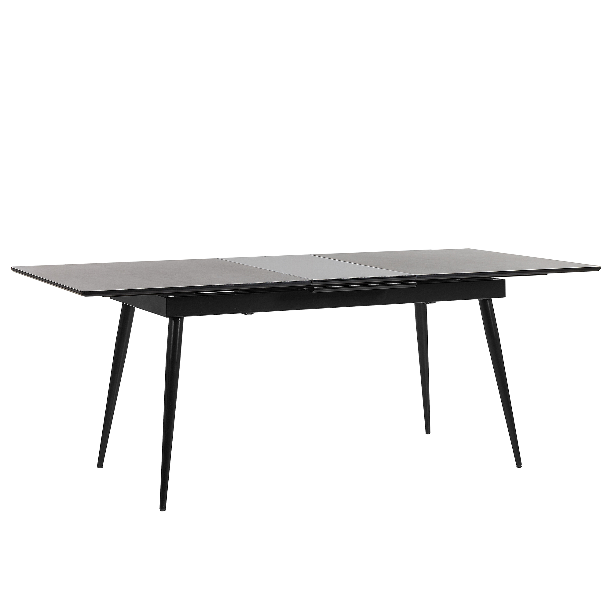 ESSTISCH 160-200/90/76 cm Schwarz Rechteckig Maldon - Schwarz, Holzwerkstoff (200/90/76cm) - Beliani