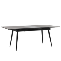ESSTISCH 160-200/90/76 cm Schwarz Rechteckig Maldon - Schwarz, Holzwerkstoff (200/90/76cm) - Beliani
