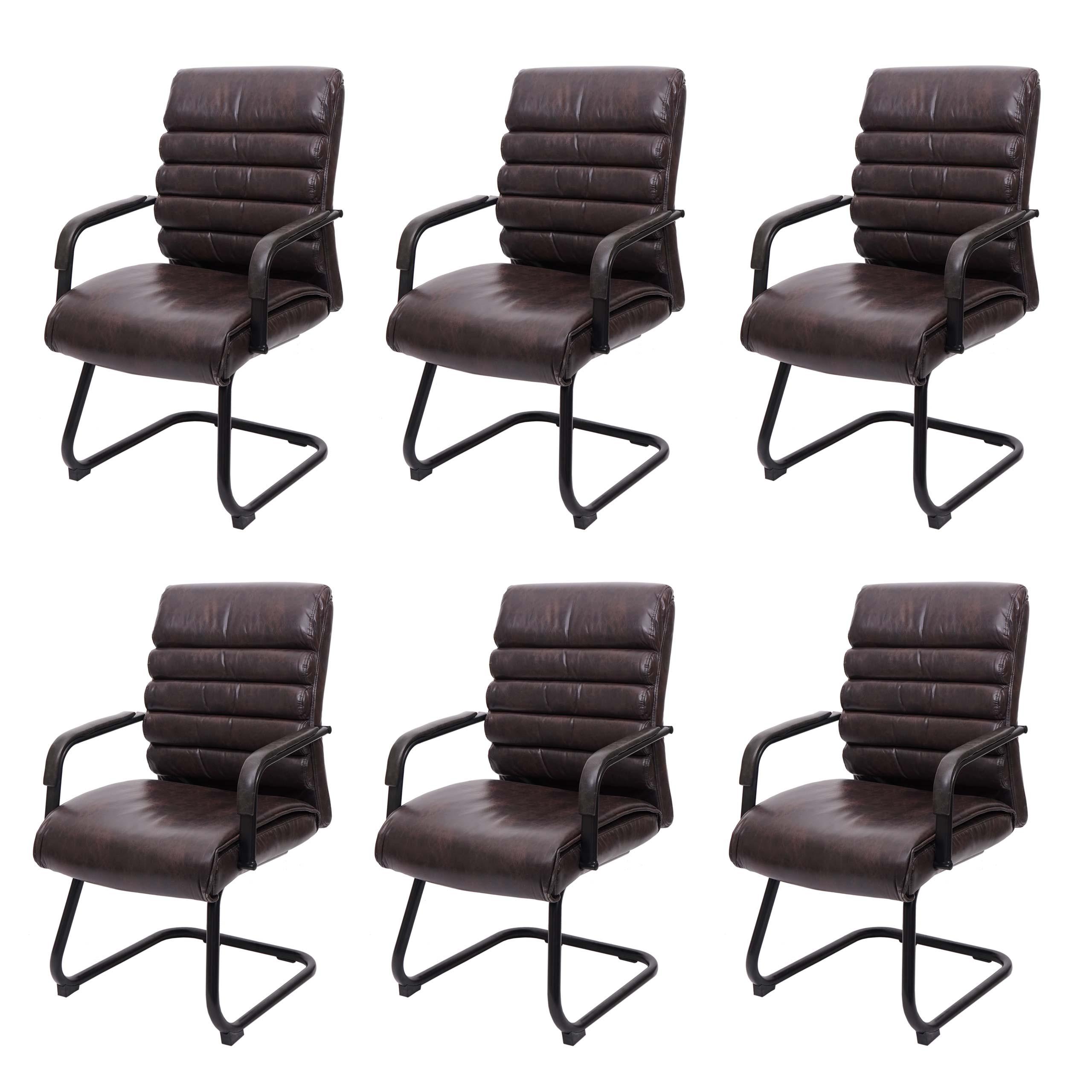 KONFERENZSTUHL Braun 6er-Set - Braun, Textil (60/100/59cm) - MCW