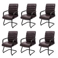 KONFERENZSTUHL Braun 6er-Set - Braun, Textil (60/100/59cm) - MCW