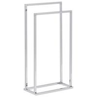 HANDTUCHSTÄNDER Stahlsilber 45x85 cm Recreo - Silberfarben, Metall (45/85/21cm) - Beliani