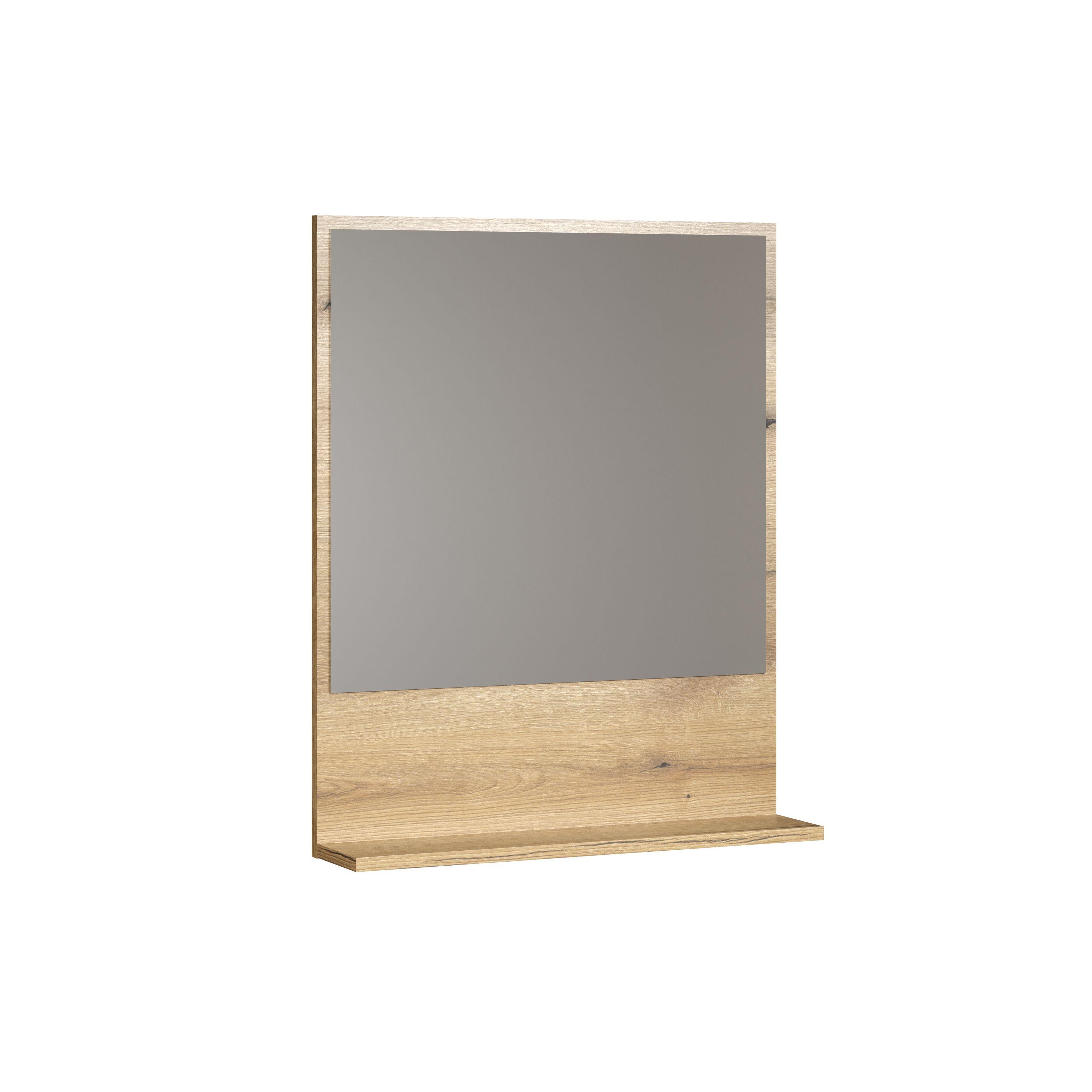 WANDSPIEGEL PureBliss Eiche Dekor - Eichefarben, Holzwerkstoff (60/74/14cm) - Trendteam