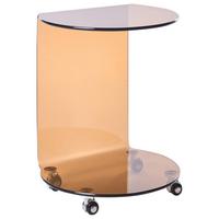 BEISTELLTISCH Braun Minto - Braun, Glas (35/45/56cm) - Beliani