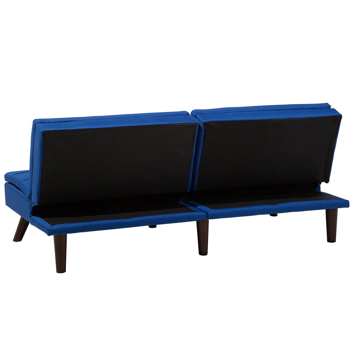 3-SITZER-SCHLAFSOFA Polyester Blau Ronne - Hellblau, Textil (180/76/95cm) - Beliani