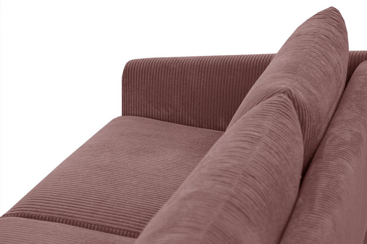 SOFA VILT 2,5-Sitzer, altrosa - Altrosa/Schwarz, Holzwerkstoff/Textil (202/89/94cm) - Wozimo