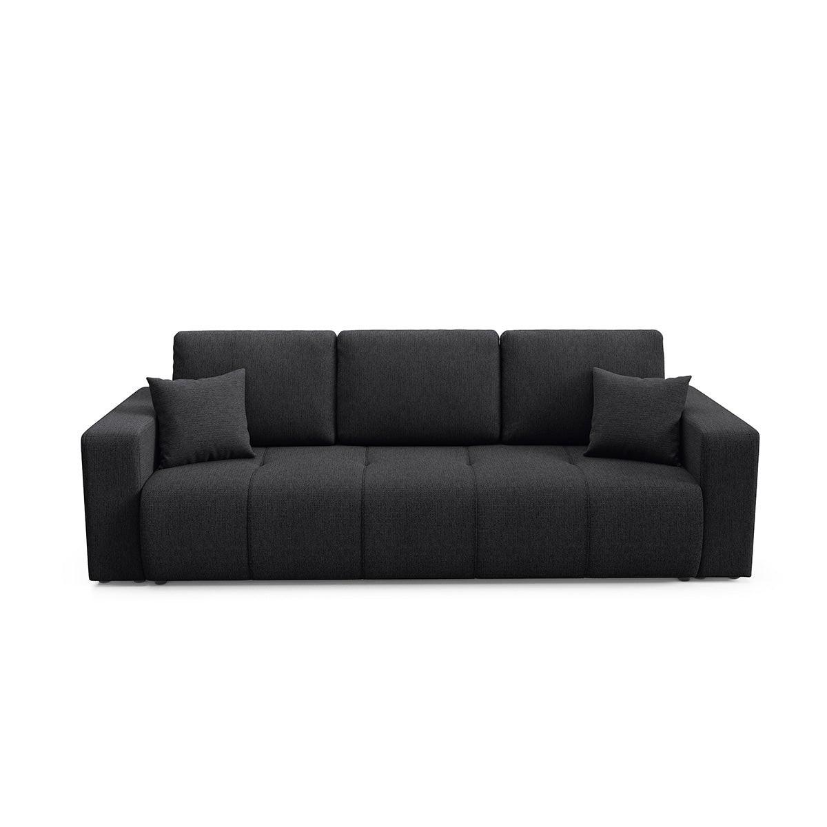 SOFA Vasco 3 Sitzplätze Schwarz - Schwarz, Holz (244/86/92cm) - Petits-meubles
