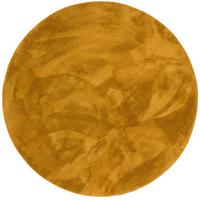 FELLTEPPICH SUPER SOFT PEARL RUND - Currygelb, Textil (160/160cm) - Pergamon
