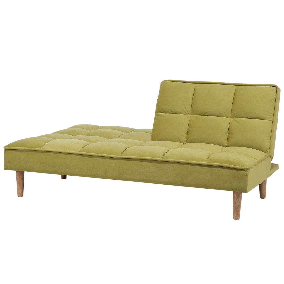 3-SITZER-SCHLAFSOFA Polyester Grün Siljan - Olivgrün, Textil (177/80/80cm) - Beliani