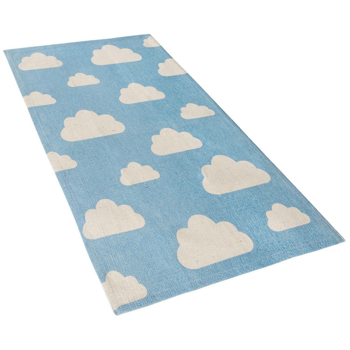 KINDERTEPPICH Gwalijar 90/60 cm - Blau, Textil (60/90cm) - Beliani